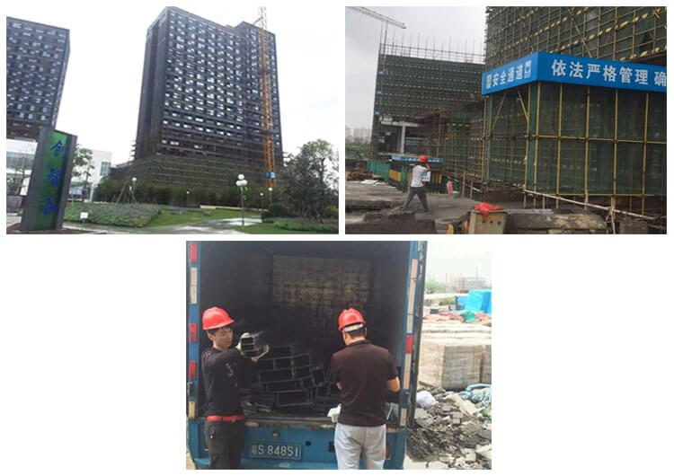 佛山智匯廣場電纜橋架進場(圖2) 智匯廣場橋架搬運現(xiàn)場